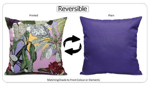 OLIVIA ROCCO Cushion Covers Dhalia Lilac Waterproof 43x43cm Reversible Breathable Indoor