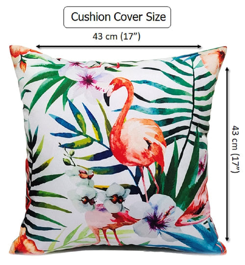 OLIVIA ROCCO Flamingo Waterproof Cushion Covers 43x43 cm Reversible Breathable Decorative
