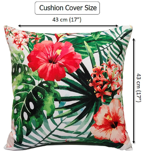 OLIVIA ROCCO Gardenia Waterproof Cushion Covers 43 x 43 cm For Sofa And Bedroom Hotel-Style Sofa or Bed Accent