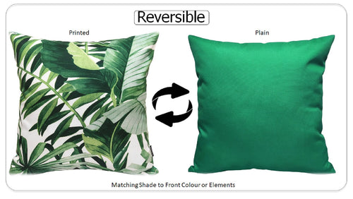 OLIVIA ROCCO Cushion Covers Jamil Green Waterproof 43x43 cm Reversible Breathable Indoor
