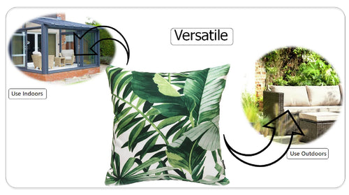 OLIVIA ROCCO Cushion Covers Jamil Green Waterproof 43x43 cm Reversible Breathable Indoor