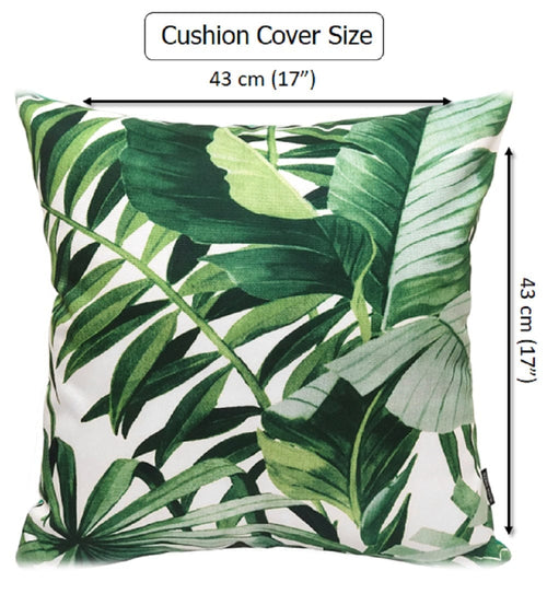 OLIVIA ROCCO Cushion Covers Jamil Green Waterproof 43x43 cm Reversible Breathable Indoor