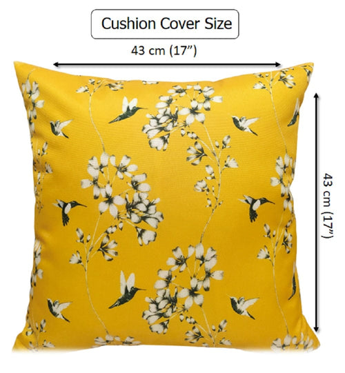 OLIVIA ROCCO Jardin Ochre Waterproof Outdoor Cushion Covers 43 x 43 cm Garden Patio