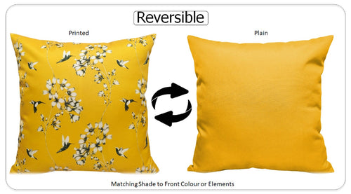 OLIVIA ROCCO Jardin Ochre Waterproof Outdoor Cushion Covers 43 x 43 cm Garden Patio