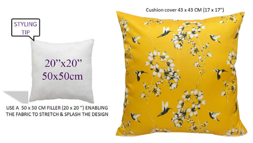 OLIVIA ROCCO Jardin Ochre Waterproof Outdoor Cushion Covers 43 x 43 cm Garden Patio
