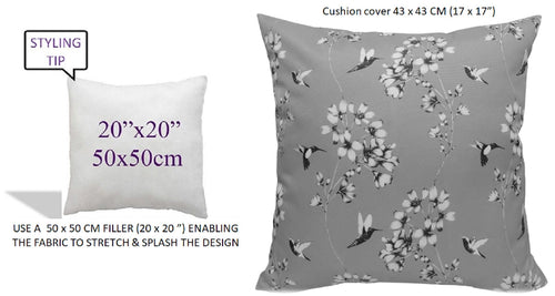 OLIVIA ROCCO Jardin Silver Waterproof Cushion Covers 17x17 Inch Indoor Outdoor Hotel-Style Sofa or Bed Accent