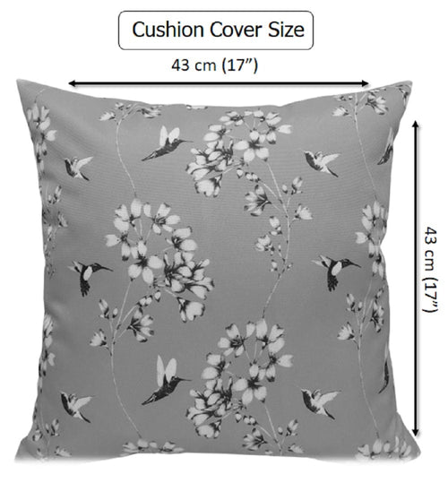 OLIVIA ROCCO Jardin Silver Waterproof Cushion Covers 17x17 Inch Indoor Outdoor Hotel-Style Sofa or Bed Accent