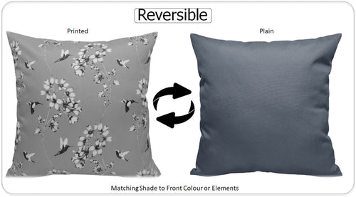 OLIVIA ROCCO Jardin Silver Waterproof Cushion Covers 17x17 Inch Indoor Outdoor Hotel-Style Sofa or Bed Accent