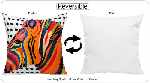 OLIVIA ROCCO Kampala Orange Waterproof Cushion Covers 43 x 43 cm Reversible Breathable