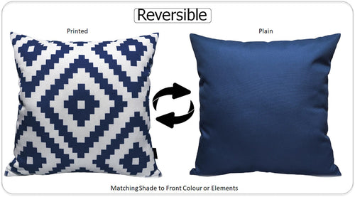 OLIVIA ROCCO Nairobi Navy Waterproof Outdoor Cushion Covers 43x43 CM Weather-Resistant