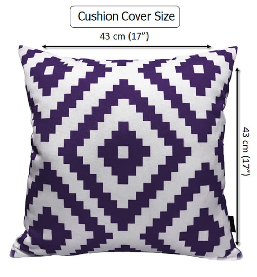 OLIVIA ROCCO Outdoor Scatter Cushion Covers Nairobi Purple 43 X 43 cm Waterproof Weather