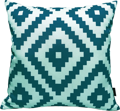 OLIVIA ROCCO Nairobi Teal Waterproof Cushion Covers 43x43 cm Reversible And Breathable