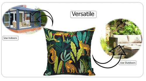 OLIVIA ROCCO Outdoor Cushion Covers 43x43 cm Waterproof And Weather Resistant For Patio