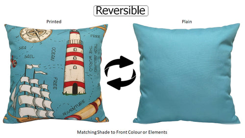 OLIVIA ROCCO Water Resistant 17 X 17 Inches Patio Garden Cushion Covers Seaside Coastal