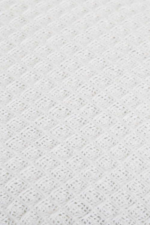 OLIVIA ROCCO Lisbon Pure Indian Cotton Handwoven Honeycomb Cushion Covers 17x17 and 24x24