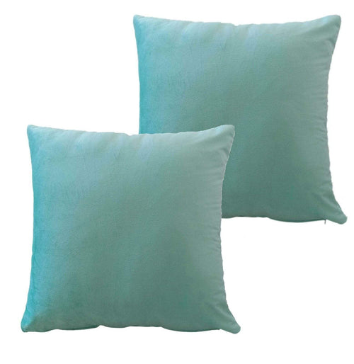 OLIVIA ROCCO Pack Of 2 Ultra-Soft Matte Velvet Cushion Covers 17x17 Inch Charcoal Silver Bedroom Refresh Sofa Accent