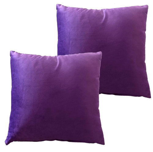 OLIVIA ROCCO Pack Of 2 Ultra-Soft Matte Velvet Cushion Covers 17x17 Inch Charcoal Silver Bedroom Refresh Sofa Accent