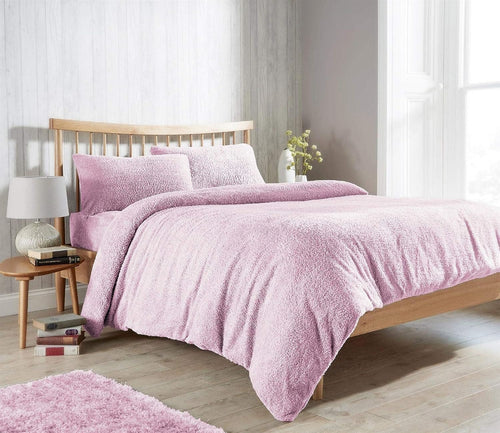 OLIVIA ROCCO Teddy Fleece Duvet Cover Set Premium Plush Ultra Cosy Winter Bedding