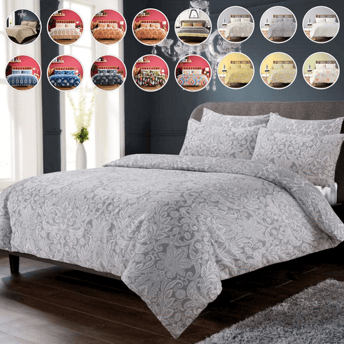 OLIVIA ROCCO Luxury Cotton Rich Duvet Sets Easycare Includes Duvet Cover And Pillowcases