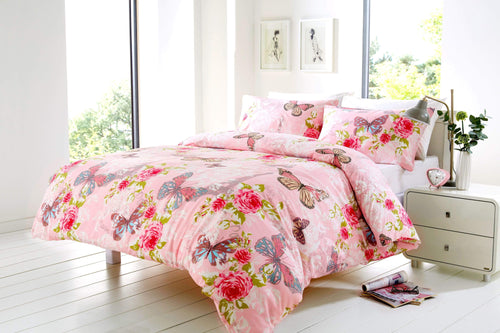 OLIVIA ROCCO Ashley Duvet Set Butterfly Paris Cotton-Rich Double King Size OEKO-TEX