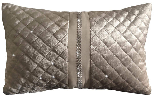 OLIVIA ROCCO Kylie Duvet Set Charcoal Gold Velvet Bedding With Quilted Trim Diamante