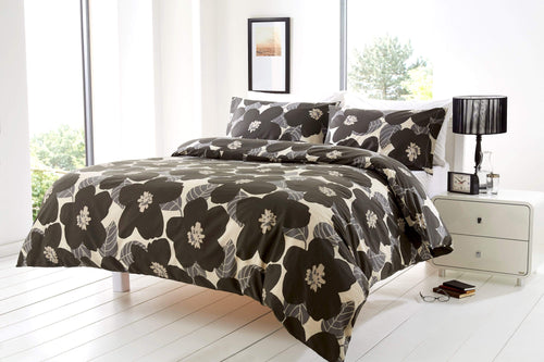 OLIVIA ROCCO Bloomsbury Floral Poppy Cotton Rich King Size Duvet Set With Pillowcases