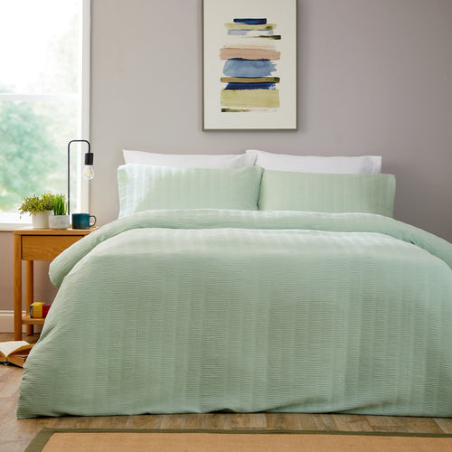 OLIVIA ROCCO Textured Pintuck Ruffles Pleated Microfibre Duvet Cover Set With Pillowcases