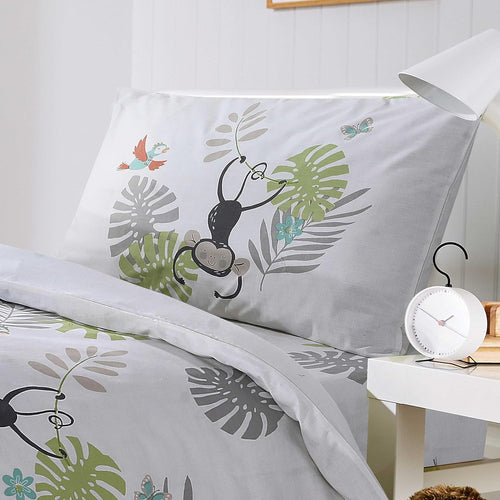 OLIVIA ROCCO Kids Safari Jungle Animal Print Duvet Cover Set With Pillowcase Soft Cosy