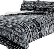 OLIVIA ROCCO Aztec Print Teddy Duvet Set With Reversible Sherpa Fleece Fur Luxurious