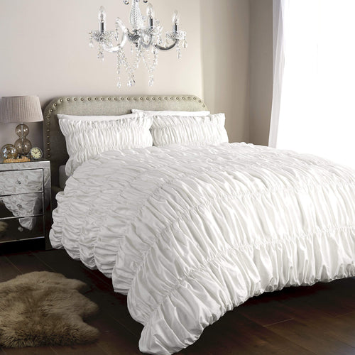 OLIVIA ROCCO Duvet Set Ruched Ruffles Cotton Rich Luxury OEKO TEX Certified Multiple