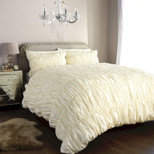 OLIVIA ROCCO Duvet Set Ruched Ruffles Cotton Rich Luxury OEKO TEX Certified Multiple