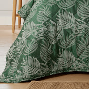 OLIVIA ROCCO Leaf Jacquard Reversible Duvet Cover Sets Grey And Pink Cotton Blend Eco