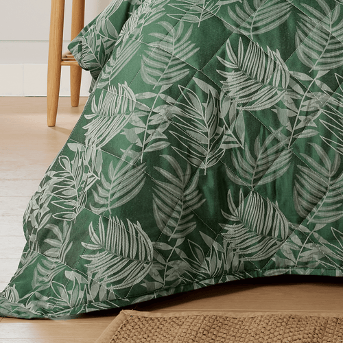 OLIVIA ROCCO Leaf Jacquard Reversible Duvet Cover Sets Grey And Pink Cotton Blend Eco