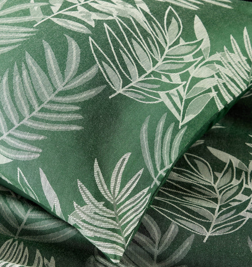 OLIVIA ROCCO Leaf Jacquard Reversible Duvet Cover Sets Grey And Pink Cotton Blend Eco
