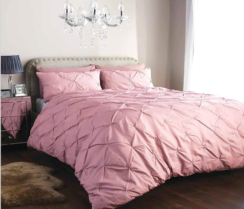 OLIVIA ROCCO Pintuck Duvet Cover Set Cotton Rich Handmade Pinch Pleats OEKO TEX Certified