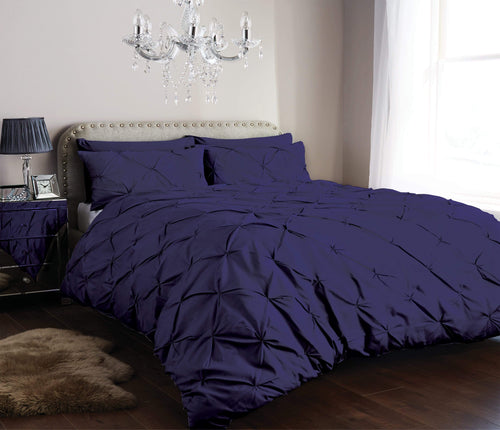 OLIVIA ROCCO Pintuck Duvet Cover Set Cotton Rich Handmade Pinch Pleats OEKO TEX Certified
