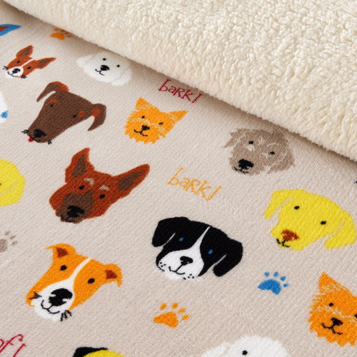 OLIVIA ROCCO Dogs Teddy Duvet Set Faux Fur Bedding With Reversible Sherpa Fleece Single