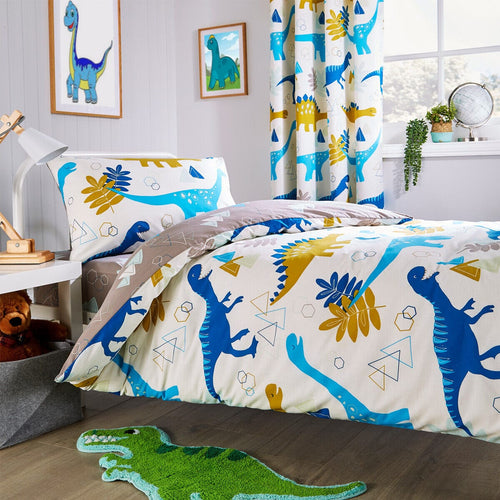 OLIVIA ROCCO Dinosaur Kids Bedding Set Soft 100% Microfibre Duvet Cover With Pillowcases