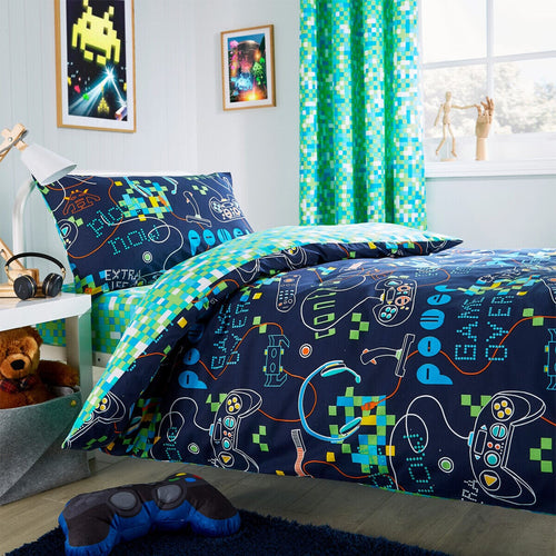 OLIVIA ROCCO Gamer Kids Duvet Cover Set Durable 100% Microfibre s Boys And Girls Vibrant