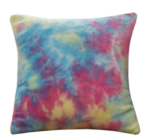 OLIVIA ROCCO Tie Dye Rainbow Teddy Fleece Duvet Set for Kids Reversible Bedding for a Hotel-Style Bedroom Refresh