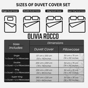 OLIVIA ROCCO Duvet Cover Set Miami Stripes Reversible Hypoallergenic Cotton Blend Grey Super Soft Hotel-Style Finish