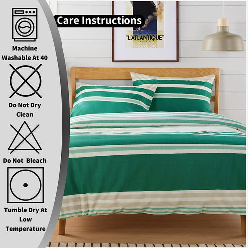 OLIVIA ROCCO Duvet Cover Set Miami Stripes Reversible Hypoallergenic Cotton Blend Grey Super Soft Hotel-Style Finish