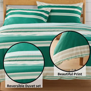 OLIVIA ROCCO Duvet Cover Set Miami Stripes Reversible Hypoallergenic Cotton Blend Grey Super Soft Hotel-Style Finish