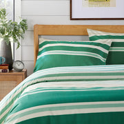 OLIVIA ROCCO Duvet Cover Set Miami Stripes Reversible Hypoallergenic Cotton Blend Grey Super Soft Hotel-Style Finish
