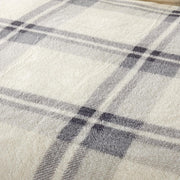 OLIVIA ROCCO Orkney Check Fleece Duvet Set Grey Green Easy Care Wrinkle Resistant