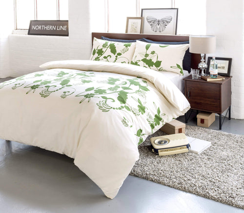 OLIVIA ROCCO Floral Trail Duvet Set Cotton Rich Bedding With Botanical Design Single