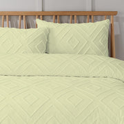 OLIVIA ROCCO Como Tufted Duvet Cover Set With Pillowcases Grey Natural White Easy Care