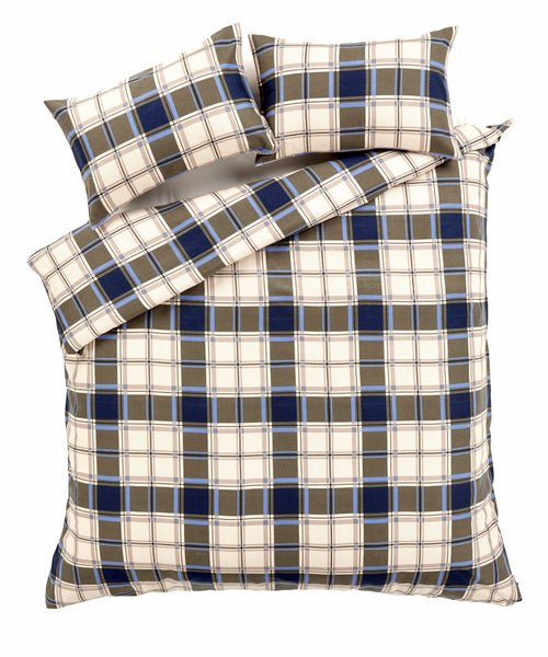 OLIVIA ROCCO Duvet Set Highland Tartan Brushed Cotton Flannel Super Soft OEKO-TEX