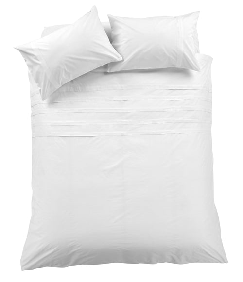 OLIVIA ROCCO Laurent Handmade Pintuck Duvet Set Cotton Rich Blend Super Soft Bedding