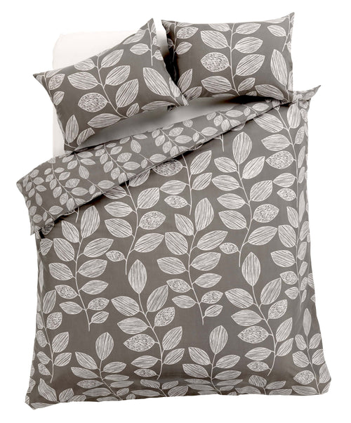OLIVIA ROCCO Leaves Design Cotton Rich Duvet Cover Set Nature Inspired Soft s All Bed